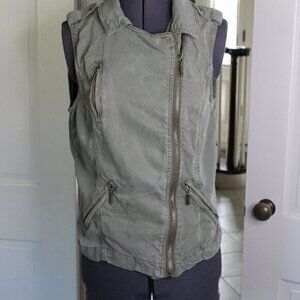 Max Jeans vest size M olive green vest biker core